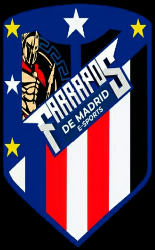 Escudo do Atlético de Madrid com o Farrapos de Madrid