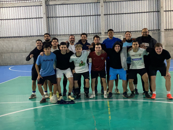 1° treino do time da Luz Futsal realizado no dia 30 de julho de 2024